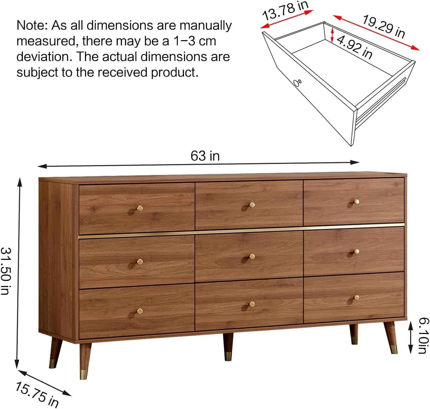 9 Drawer Dresser,63