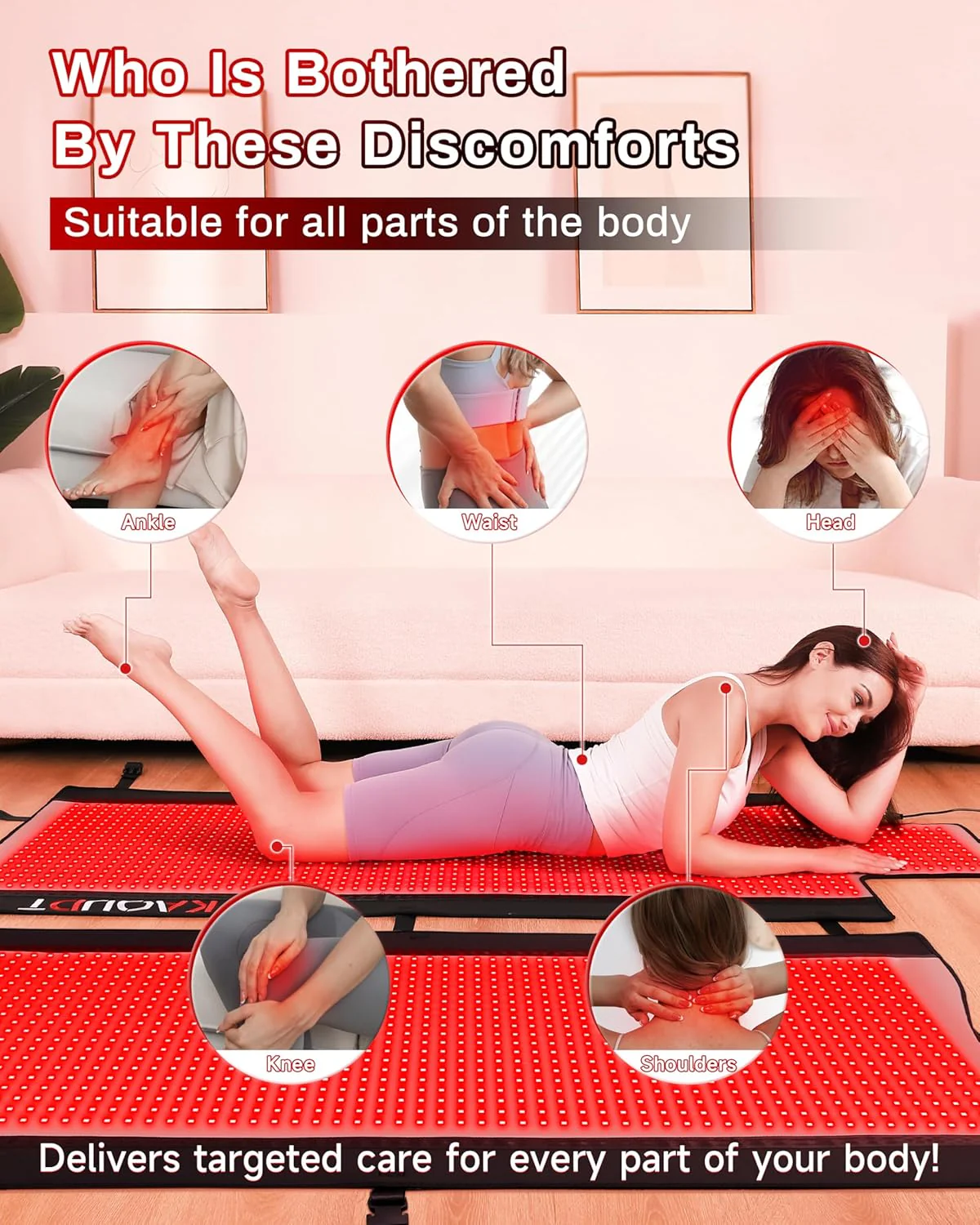 2025 Red Light Therapy Mat, Medical-Grade TPU, 2570 LEDs, 73